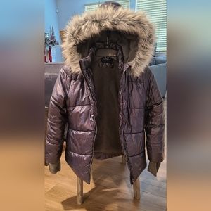 Girls - Calvin Klein hooded puffer coat. Size 12/14. Like new.